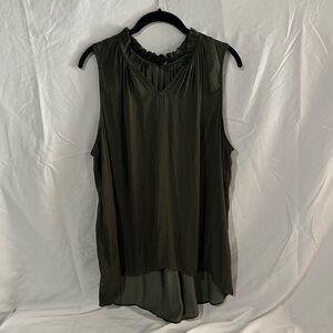 Simply Vera Vera Wang Dark Green Sleeveless Blouse